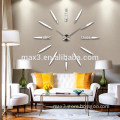 A big size acrylic mirror clock for home decoration 3d diy sticker wall clock